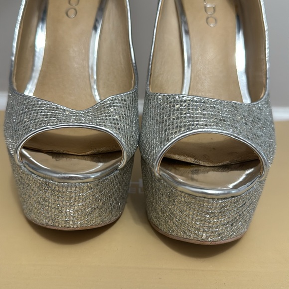 ALDO sparkly silver heels - Picture 4 of 6